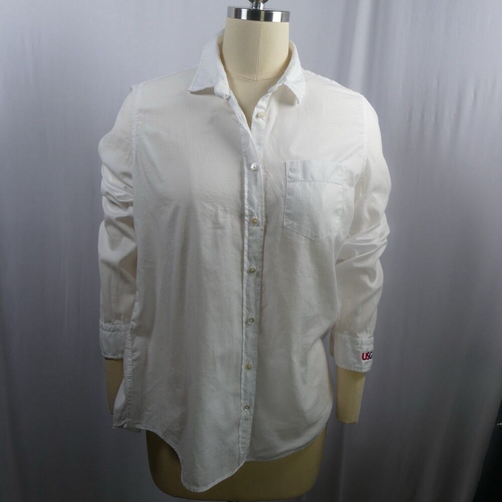Peter Millar Women’s Small USGA White Long Sleeve Button Front Shirt
